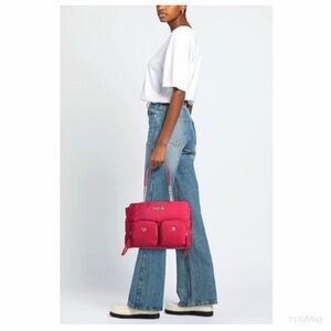 NEW Love Moschino Nylon Tote Bag Fushia